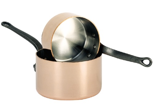 Casserole De Buyer Inocuivre 16 cm - manche fonte d'acier