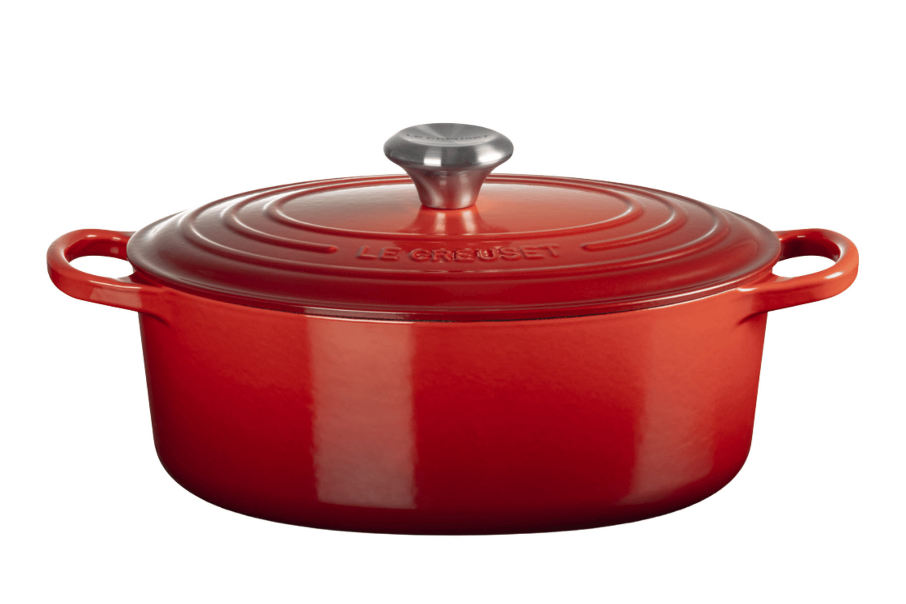 Cocotte en fonte Le Creuset ovale Cerise - 27 cm