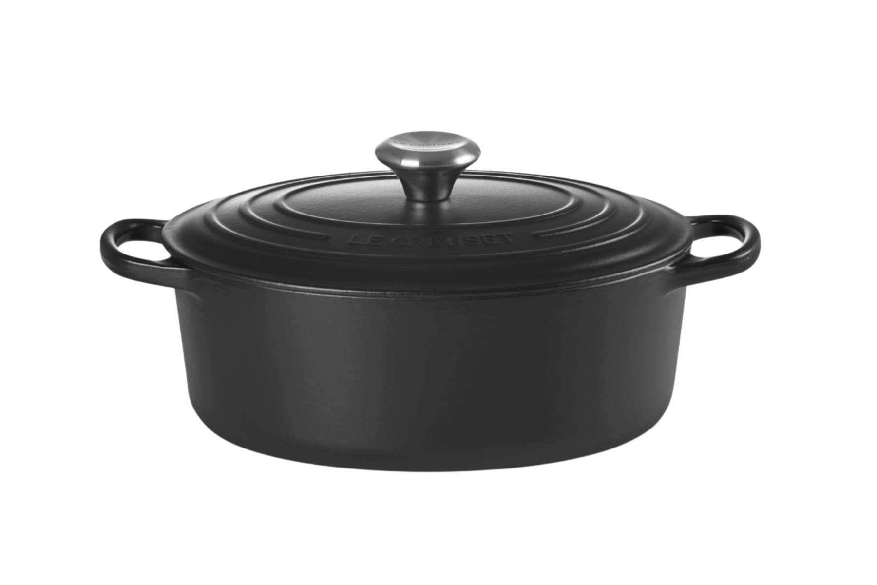 Cocotte en fonte Le Creuset ovale Noir mat - 31 cm