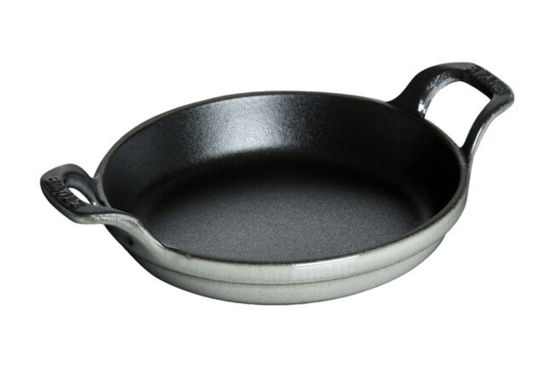 Mini plat en fonte Staub rond gris graphite - 12 cm