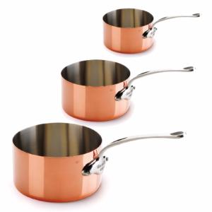 LOT 3 CASSEROLES M'HERITAGE M'150 s  - MONTURE FONTE D'INOX