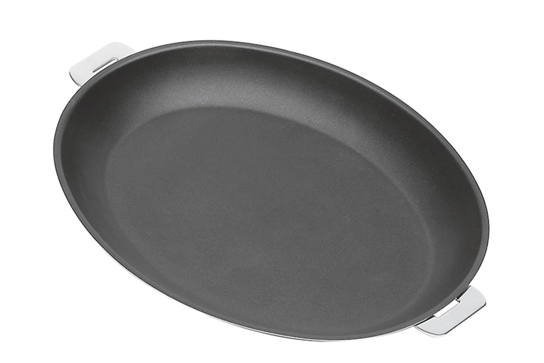 Poêle ovale inox antiadhésive Cristel Mutine amovible - 35 cm