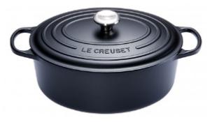 Cocotte ovale en fonte émaillée Le Creuset 27 cm noir mat