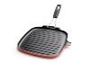 GRIL CARRE LE CREUSET EN FONTE AVEC POIGNÉE SILICONE REPLIABLE ET AMOVIBLE - 24 CM NOIR MAT
