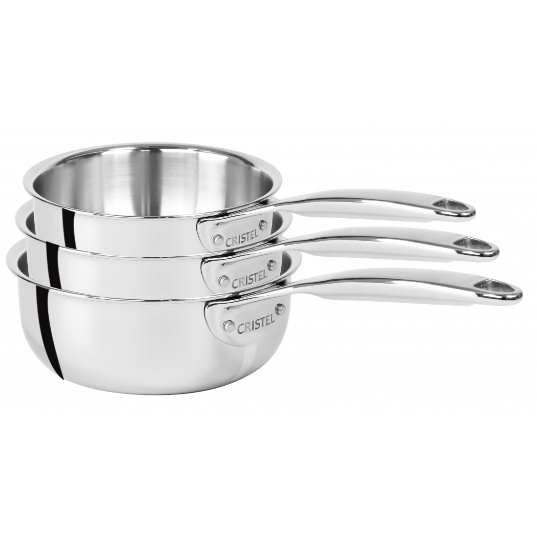 LOT DE 3 CASSEROLES CRISTEL CASTEL PRO