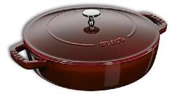 Sauteuse Chistera en fonte émaillée Staub grenadine de 24 cm