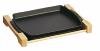 ASSIETTE AVEC SUPPORT BOIS RECTANGULAIRE STAUB