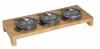 PRESENTOIR BAMBOU POUR 3 MINI COCOTTES STAUB