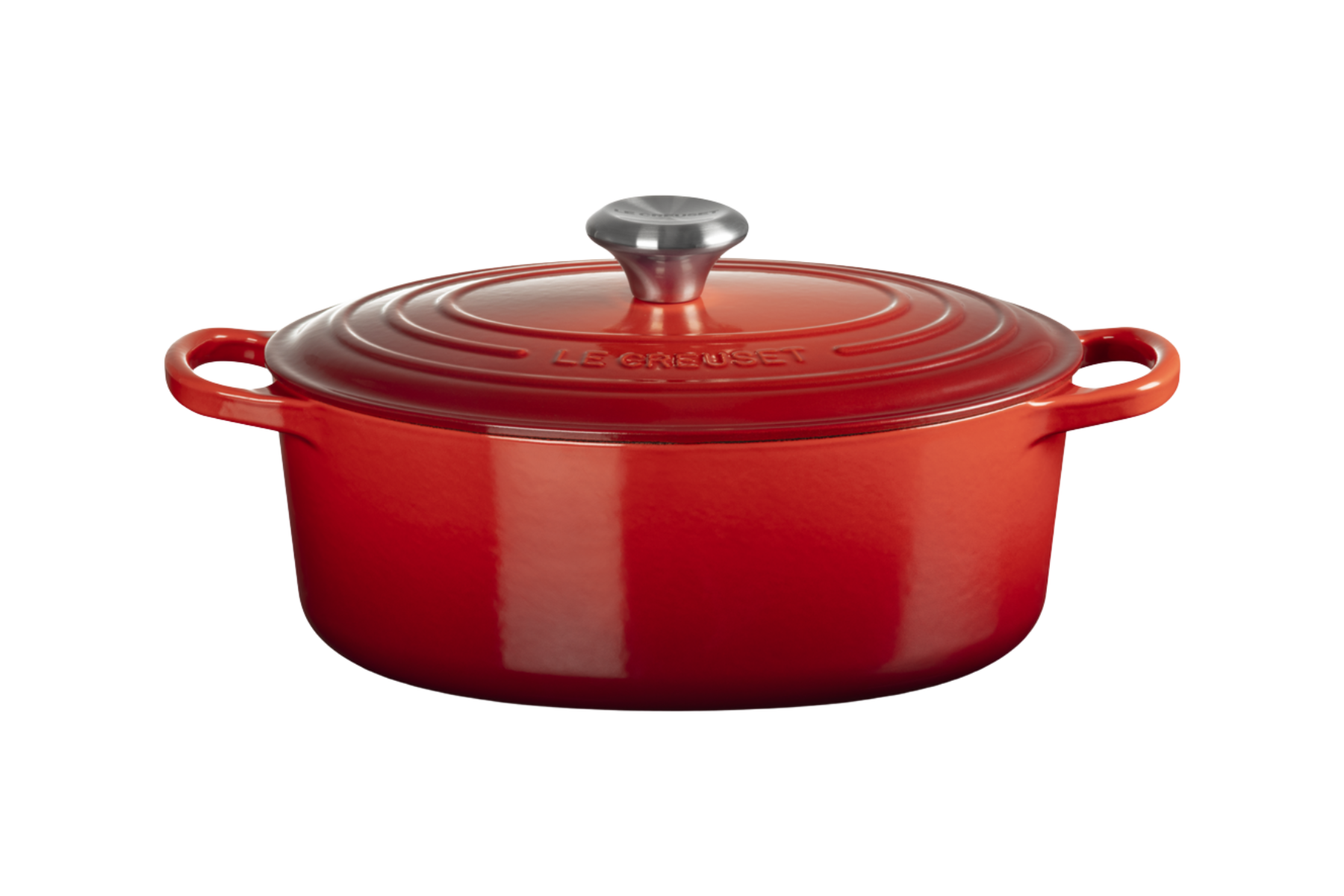 Cocotte en fonte Le Creuset ovale Cerise - 31 cm