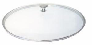 Couvercle en verre Staub 16 cm avec bouton nickelé