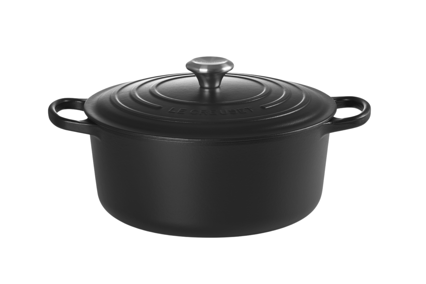 Cocotte en fonte Le Creuset ronde Noir mat - 30 cm