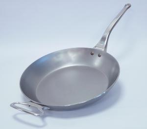 Poêle pro en acier De Buyer Minéral B 32 cm - manche en fonte d'inox