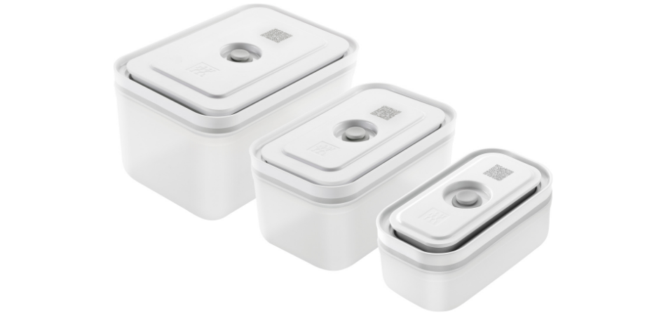 Set de 3 boites sous-vide Fresh & Save Zwilling plastique rectangulaires - S/M/L