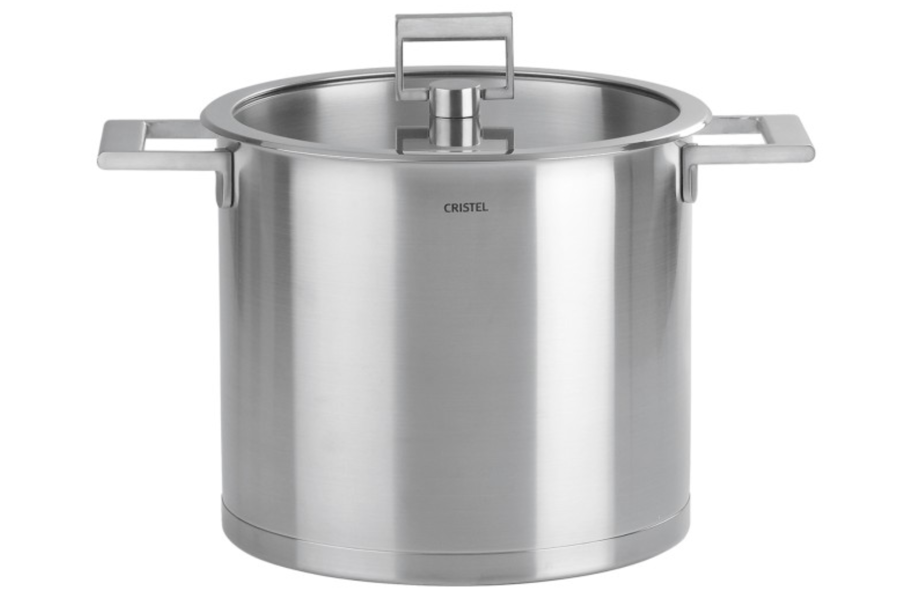 Marmite inox Cristel Strate fixe couvercle en verre - 22 cm