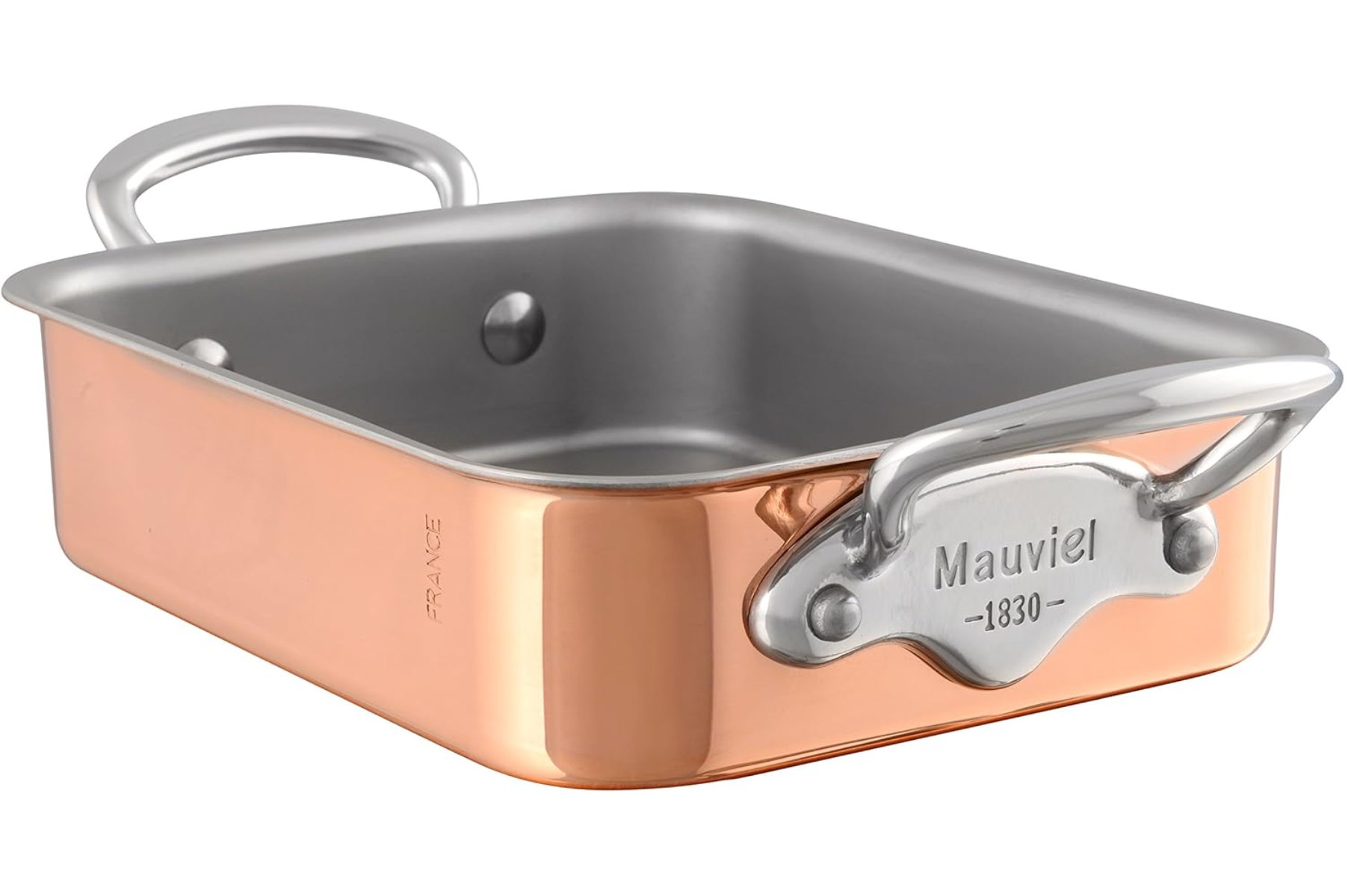 Plat à four cuivre Mauviel 1830 M'Minis monture bronze 14 x 10 cm
