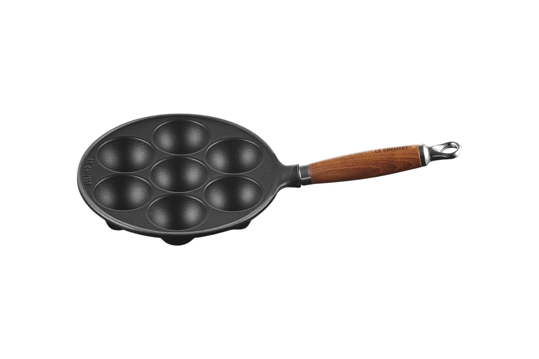 Poêle à beignets en fonte Le Creuset 20 cm - manche en bois