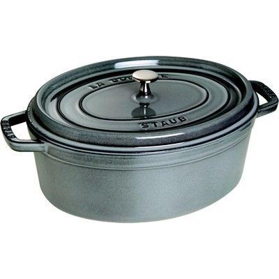 Cocotte ovale en fonte Staub gris graphite 29 cm