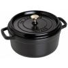 Cocotte ronde en fonte émaillée Staub Noir mat de 20cm