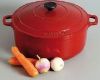 COCOTTE FONTE CHASSEUR RONDE 32 CM - ROUGE