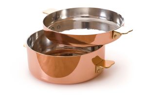 CASSEROLE POMME-ANNA CUIVRE ETAME MONTURE BRONZE M'TRADITION