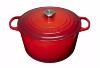 COCOTTE HAUTE EN FONTE LE CREUSET - CERISE 28 CM