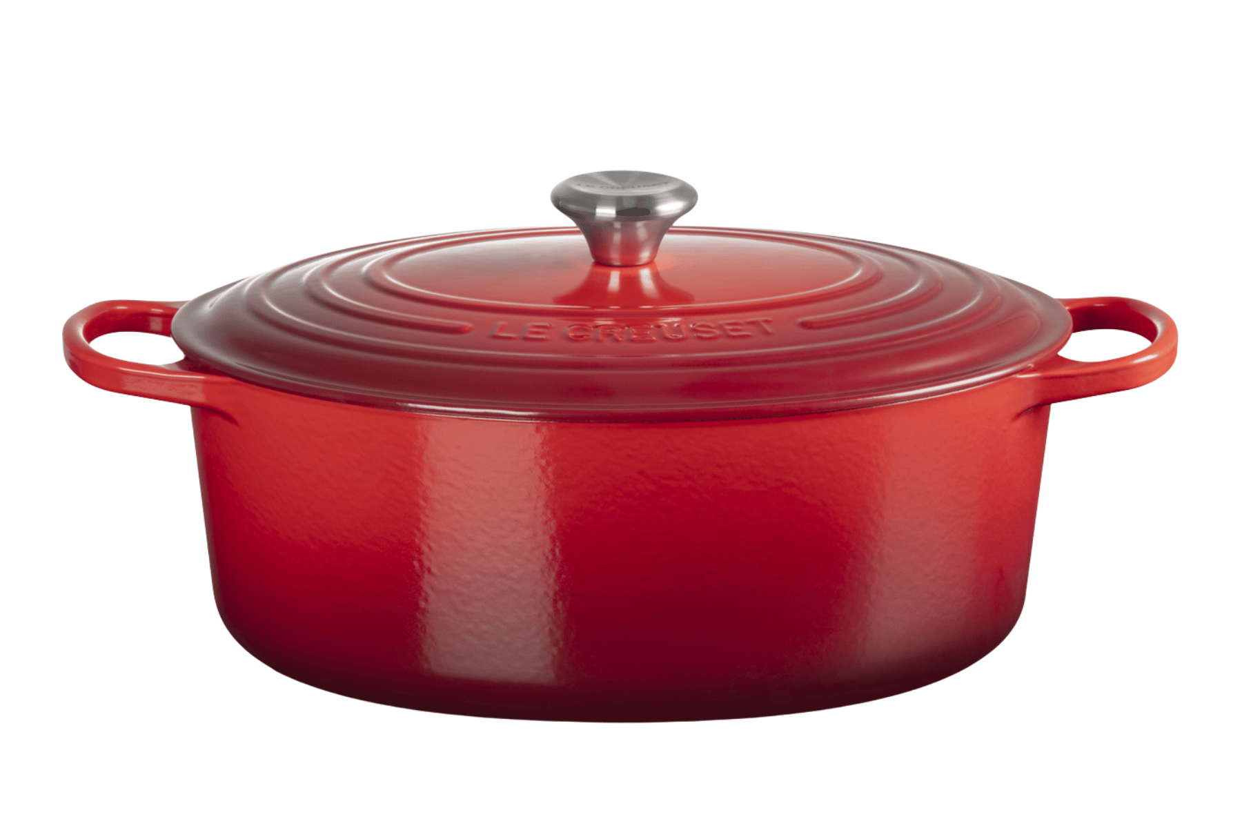 Cocotte en fonte Le Creuset ovale Cerise - 33 cm