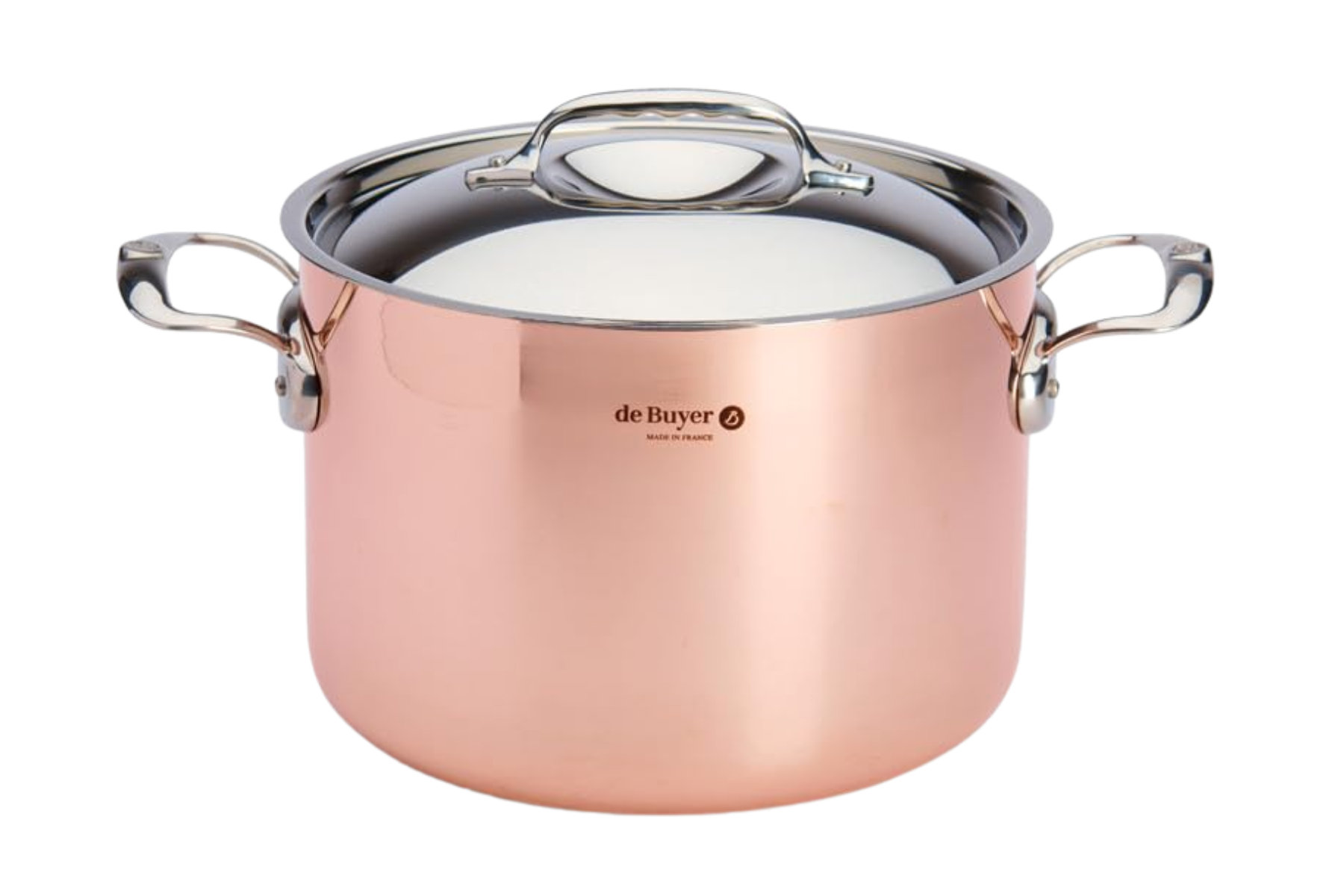 Braisière en cuivre/inox avec couvercle Prima Matera De Buyer - 24 cm