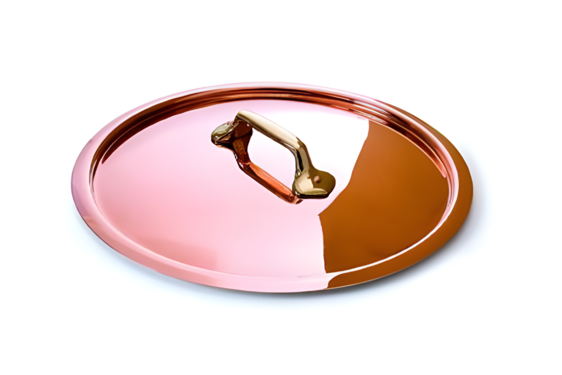 Couvercle en cuivre Mauviel M'Tradition monture bronze - 28 cm