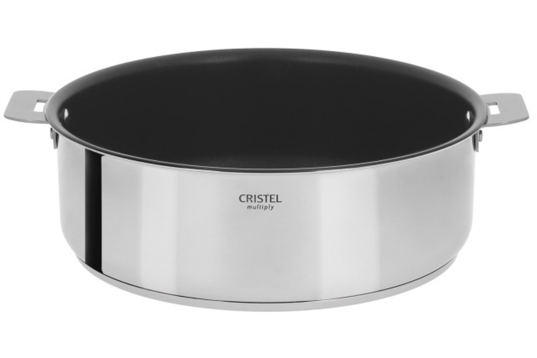 Sauteuse Cristel Casteline amovible inox avec revêtement - 24 cm