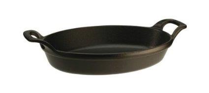 Plat ovale 21 cm Staub en fonte noir mat