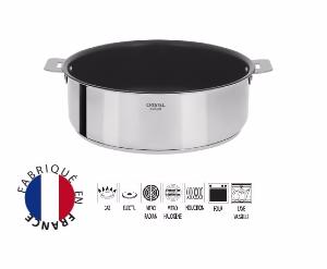 SAUTEUSE ANTI-ADHESIVE CASTELINE AMOVIBLE DE CRISTEL - 24 CM