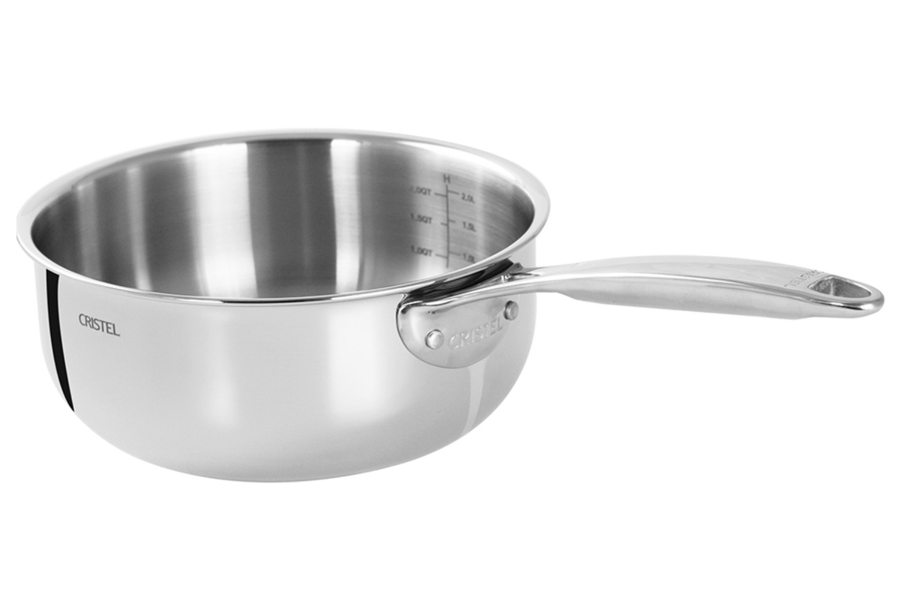 Casserole inox Cristel Castel Pro - 24 cm