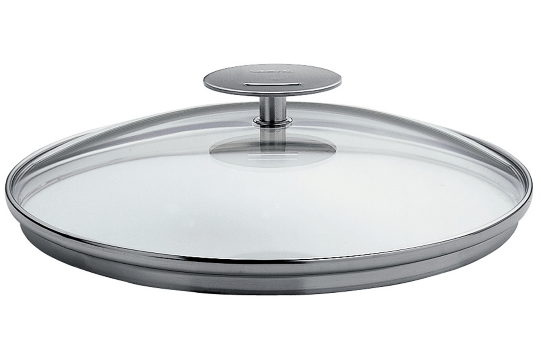 Couvercle bombé en verre Cristel Platine - 32 cm