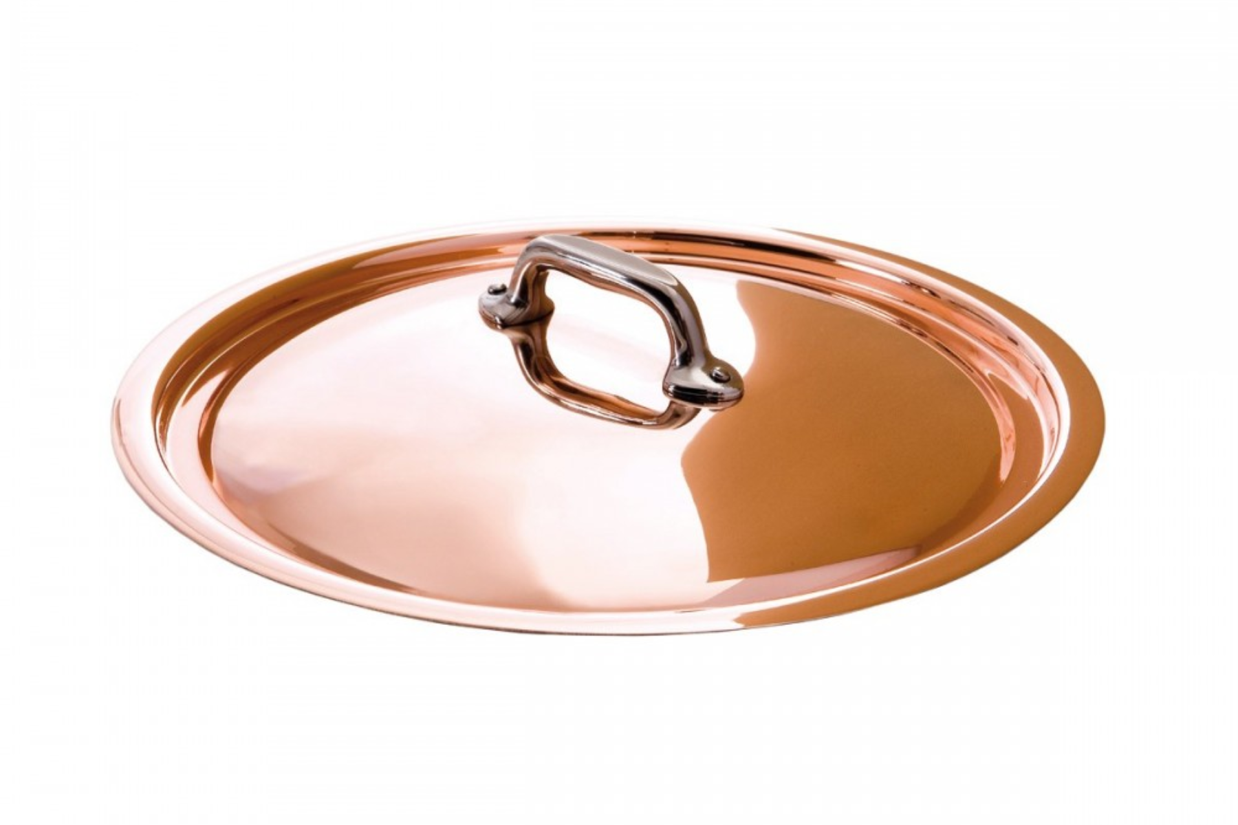 Couvercle cuivre Mauviel M'6S monture fonte d'inox - 20 cm