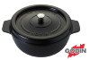 COCOTTE RONDE EN FONTE GODIN - NOIRE - Ø 19 CM