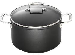 Faitout le creuset avec couvercle en aluminium forgé 18 cm coloris noir