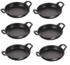 ENSEMBLE DE 6 PLATS EMPILABLES RONDS NOIRS 16 CM - STAUB