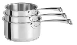 LOT DE 3 CASSEROLES CRISTEL CASTELINE POIGNEE FIXE