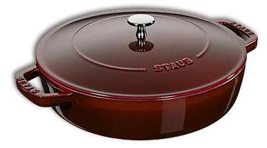 Sauteuse Chistera en fonte émaillée Staub grenadine de 24 cm