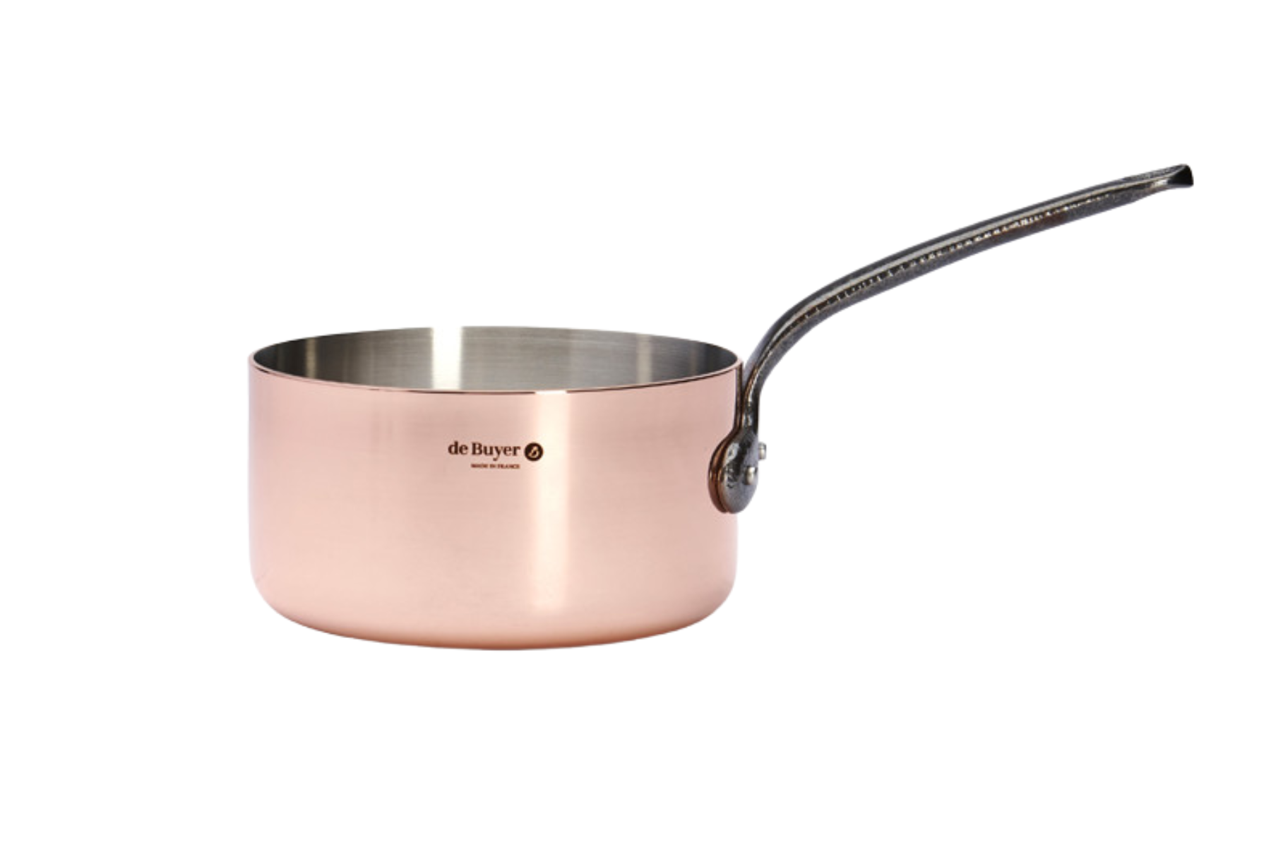 Casserole De Buyer Inocuivre 12 cm - manche fonte d'acier