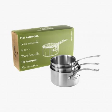 Offre de trois casseroles Mauviel série M'cook 16,18,20 cm
