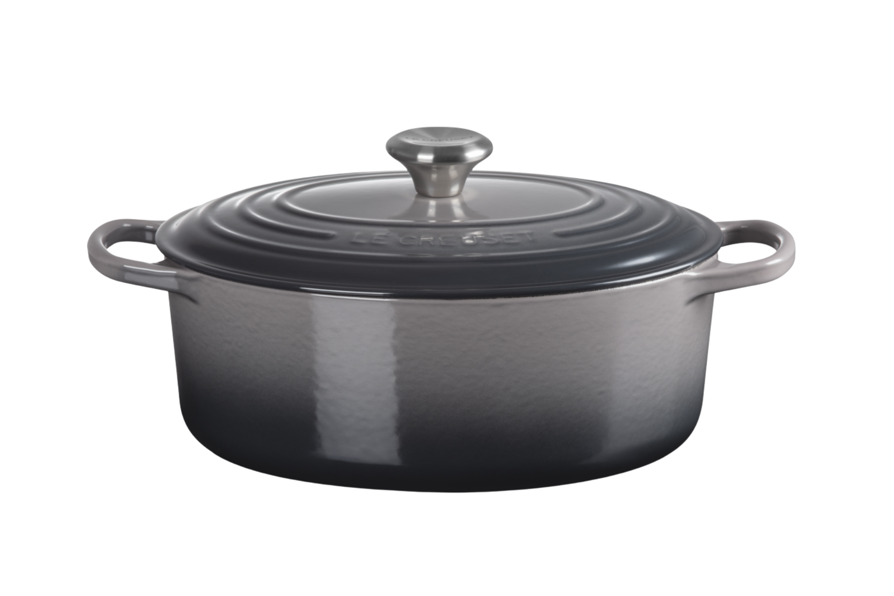 Cocotte en fonte Le Creuset ovale Flint Oyster - 29 cm
