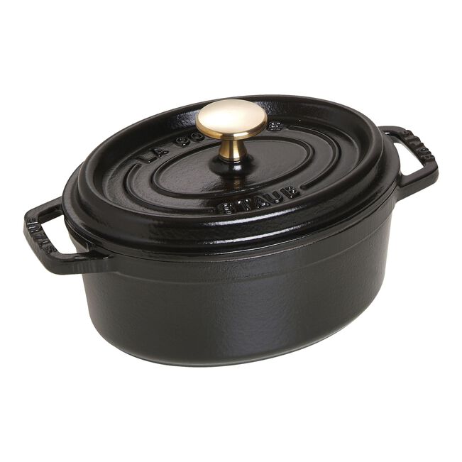 Cocotte ovale en fonte Staub 17 cm noir