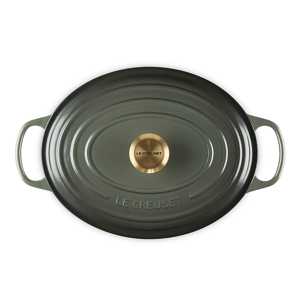 Cocotte ovale en fonte émaillée Le Creuset 31cm " Thym"
