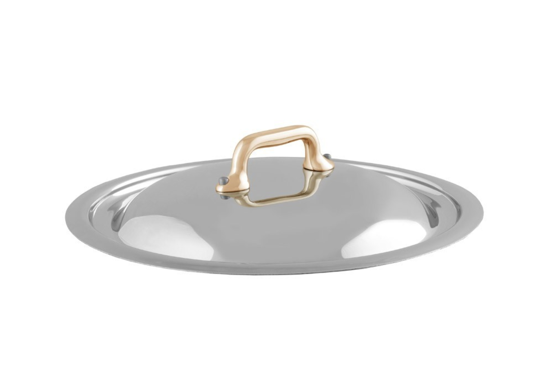 Couvercle inox Mauviel M'Cook B  monture bronze - 18 cm