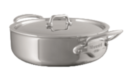 RONDEAU MAUVIEL AVEC COUVERCLE EN INOX M'COOK - 24 CM