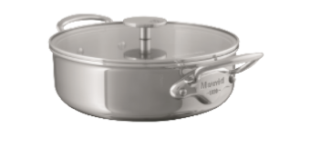 RONDEAU MAUVIEL AVEC COUVERCLE EN VERRE M'COOK - 28 CM