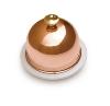 BEURRIER PORCELAINE MAUVIEL COUVERCLE EN CUIVRE