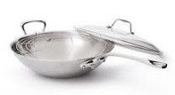 WOK INOX 1 POIGNEE MAUVIEL M'COOK 32 CM