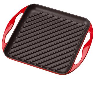 USTENSILES DE CUISSON EN FONTE Chasseur grill rectangulaire 42 x 24 cm rubis Cuisine de